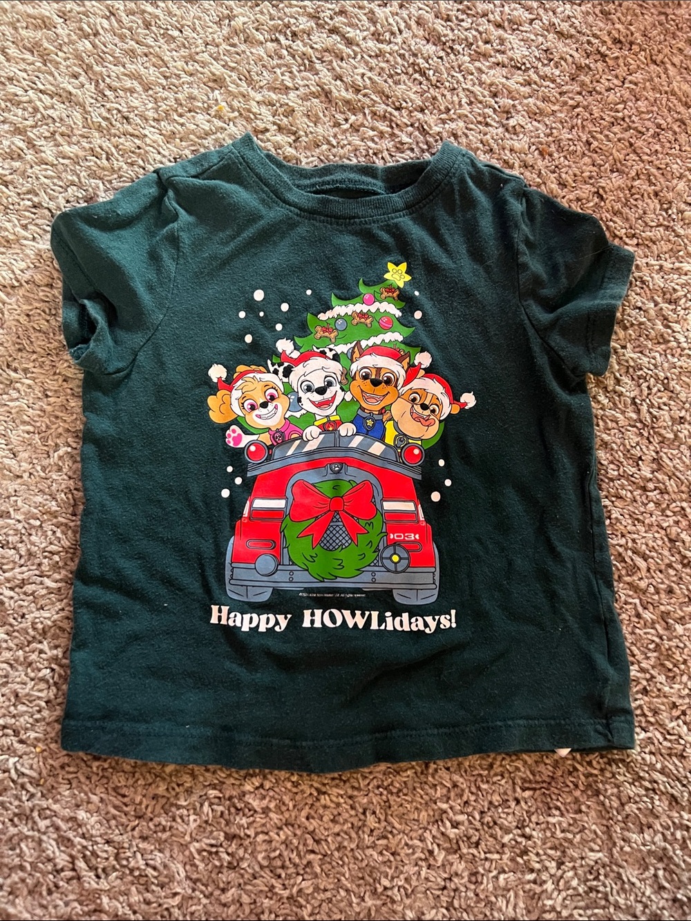 Old Navy Dark Green Kids Holiday Paw Patrol Tee